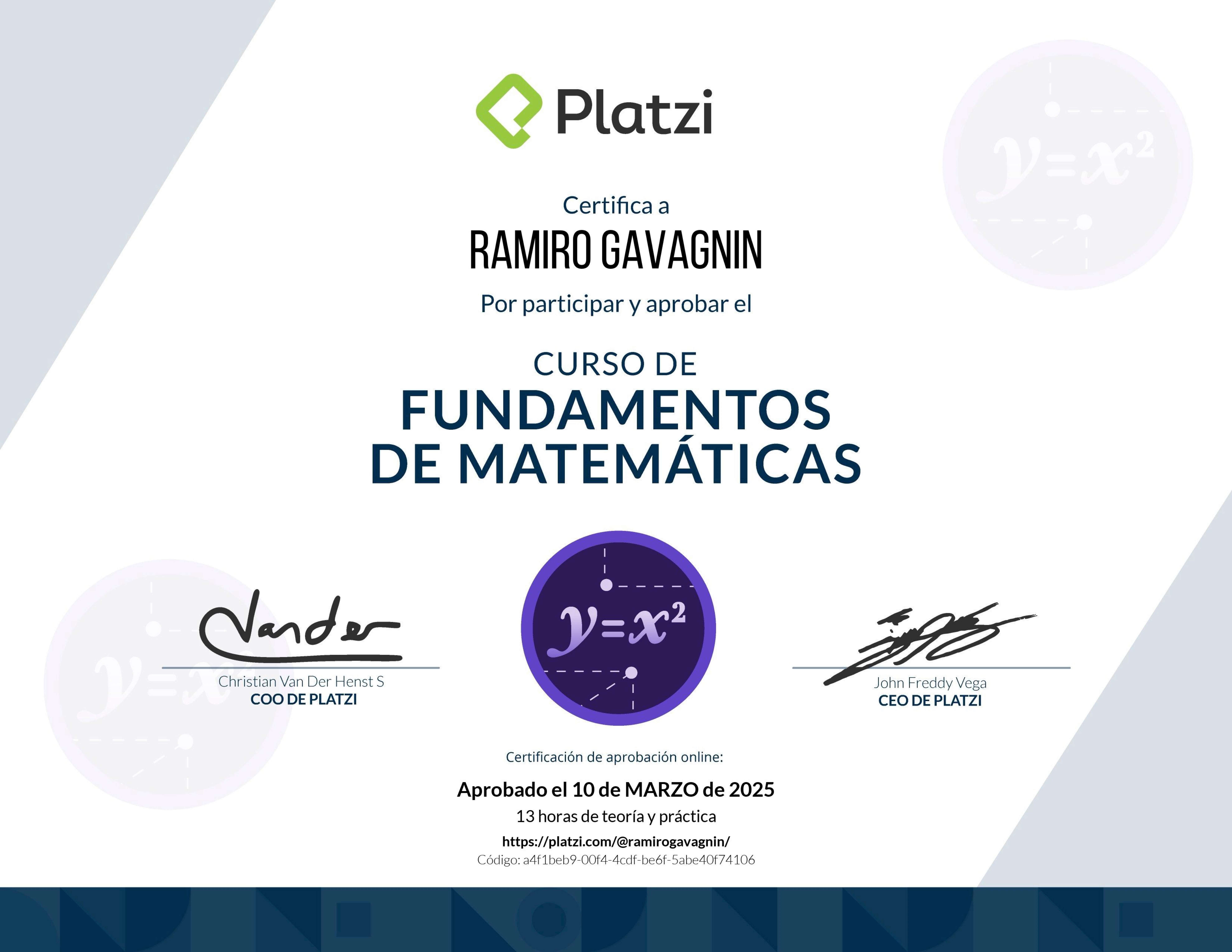 Mathematics Foundations Course