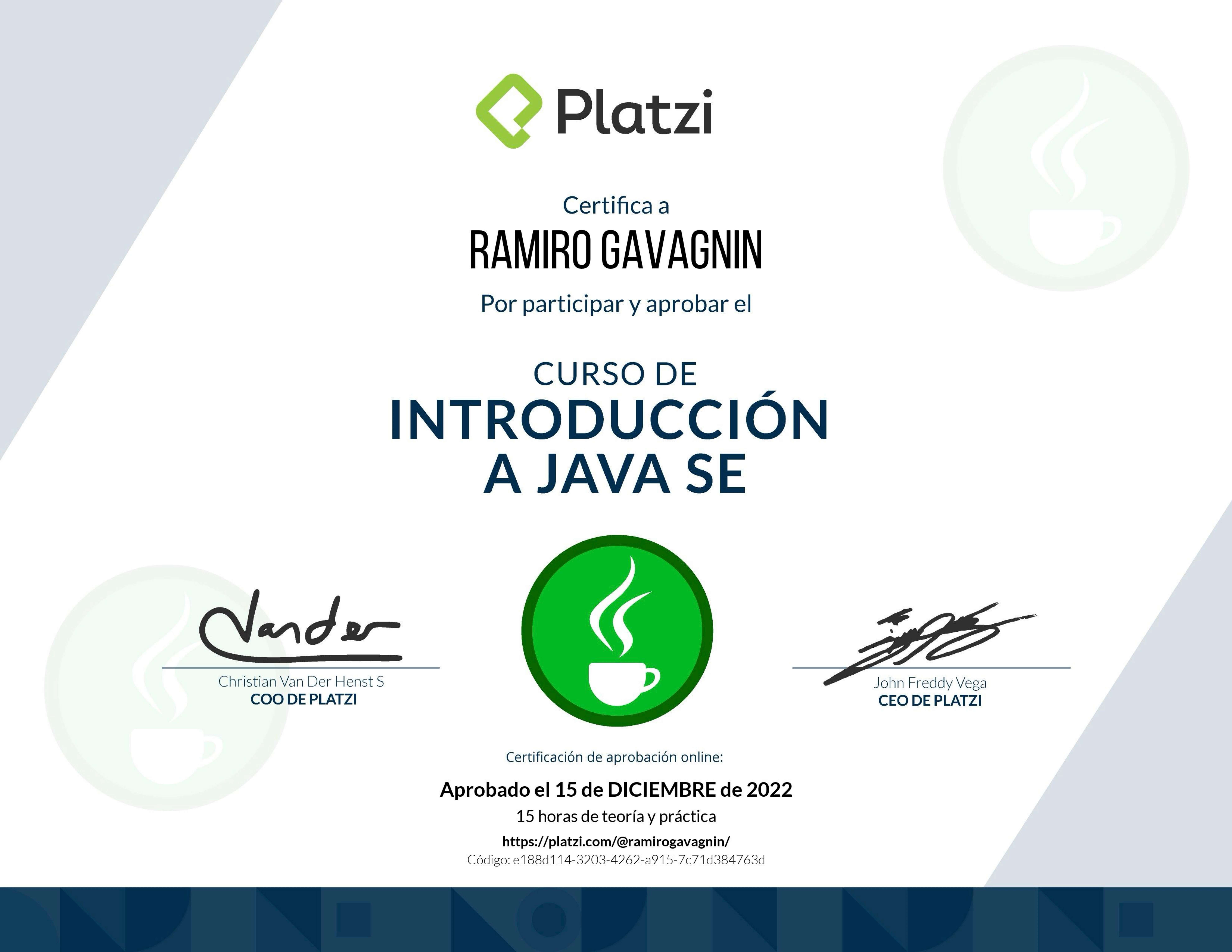 Introduction to Java Course